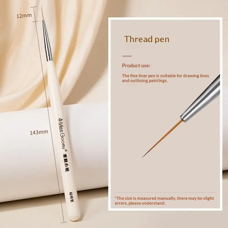 Nail Art Liner Brush | UV Gel 3D Carving & Line Drawing Pen Nail Art Brush QXL 3
