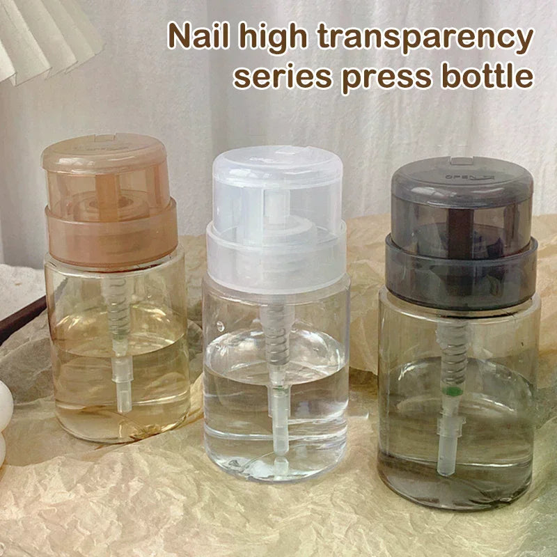 Refillable Press Pump Dispenser Bottle for Nail Polish Remover Pump Dispenser Bottle QXL