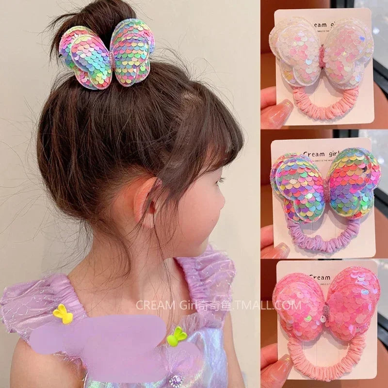 Laser Sequin Bow Duckbill Hair Clip for Girls & Kids Girls Hair Clip QXL