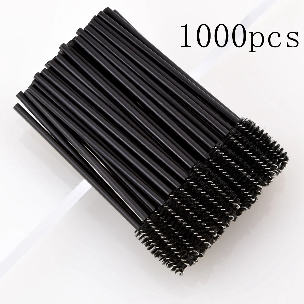 Disposable Mascara Wands & Spoolie Eyebrow Brushes 50/1000pc Disposable Spoolie Brushes QXL 1000pcs black