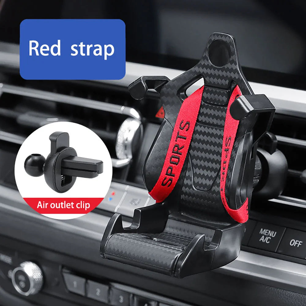 Racing Seat Car Phone Holder | Suction Cup Mount – Universal Car Phone Mount QXL Red