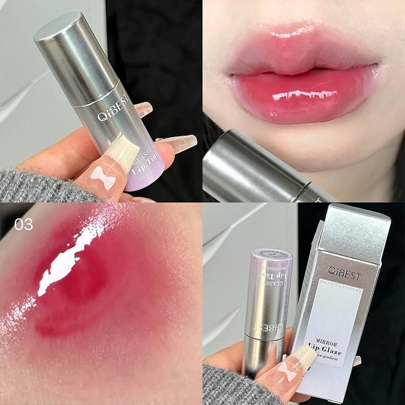 QIBEST Watery Mirror Lip Glaze – Hydrating Lip Tint & Gloss Lip Gloss Tint QXL 03