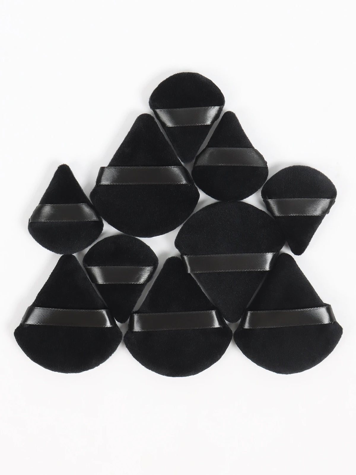 100-Pc Triangular Powder Puff Set | Large & Mini Makeup Sponges Makeup Powder Puff QXL