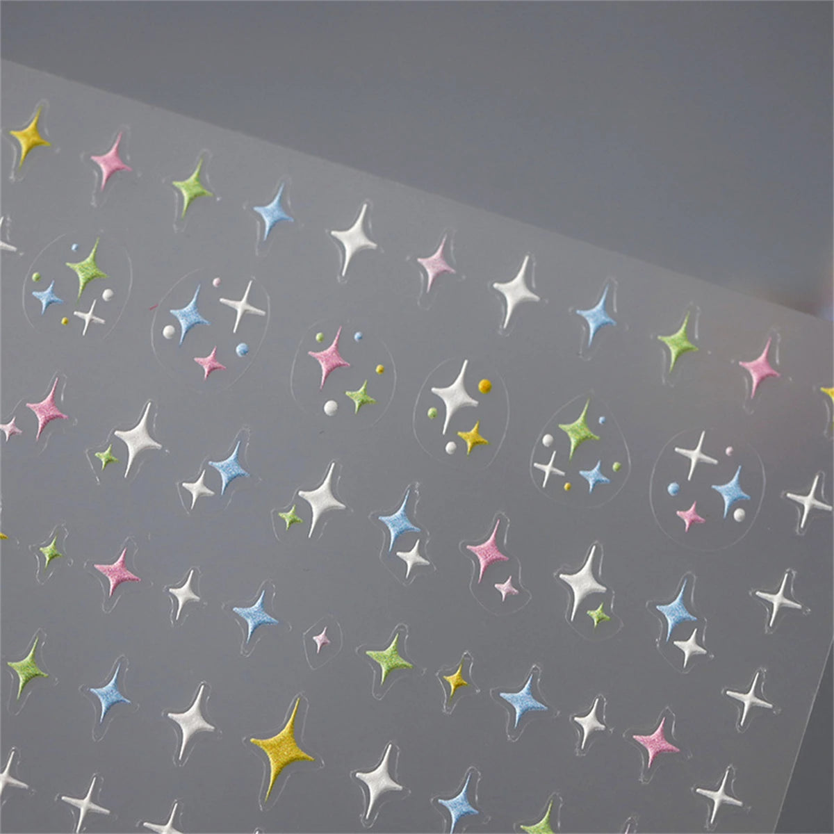 5D Kawaii Star Nail Stickers | Macaron Self-Adhesive Decals Nail Art Stickers QXL