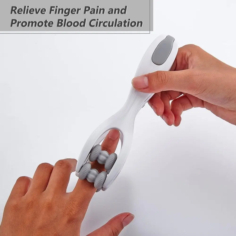 Dual-Row Roller Finger Massager | Portable Acupressure Tool Finger Roller Massager QXL