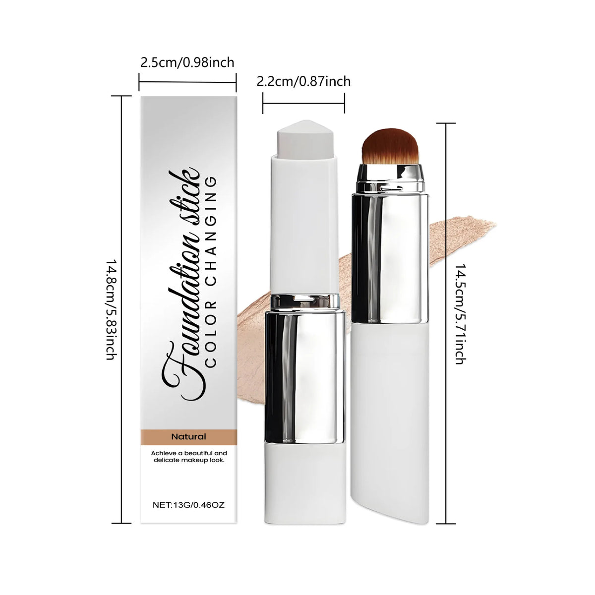 2-in-1 Foundation & Concealer Stick | Hydrating Natural Finish Foundation Concealer Stick QXL
