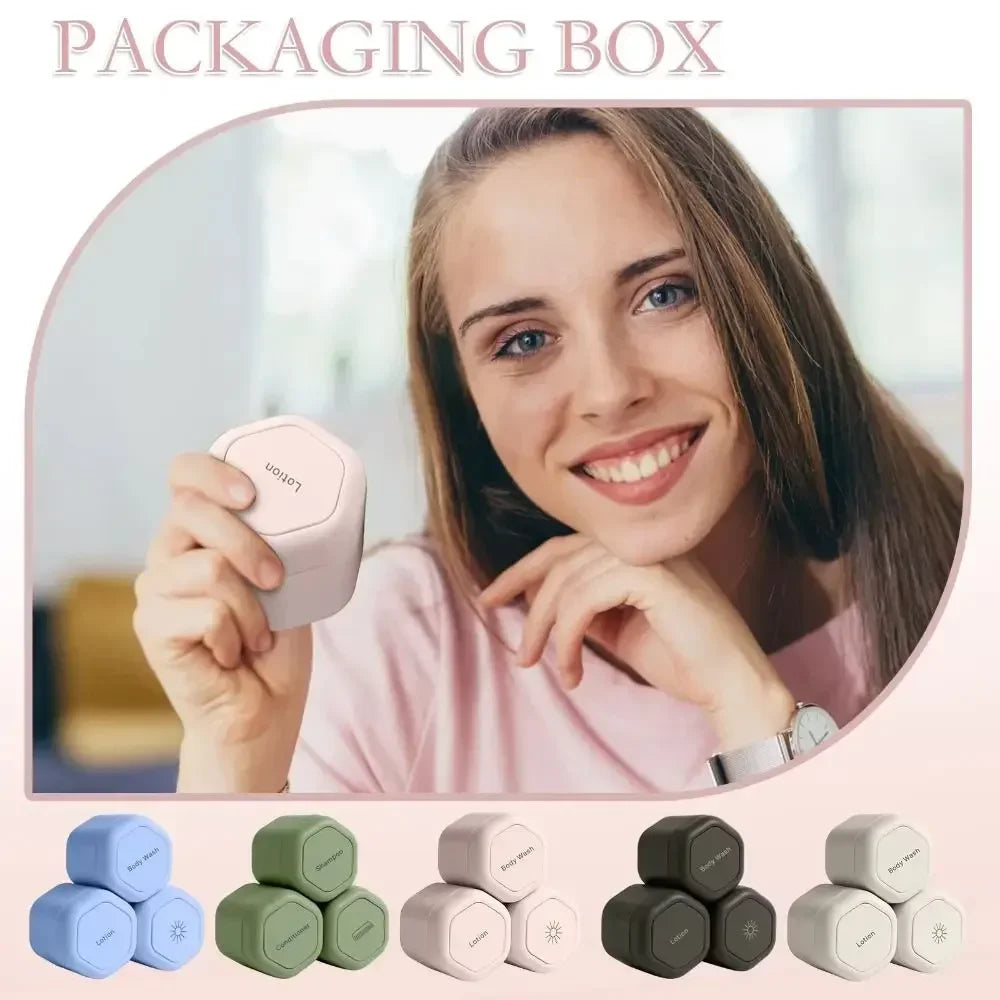 3-Pack Magnetic Travel Capsule Jars | Refillable Leak-Proof Pots Travel Sample Jars QXL
