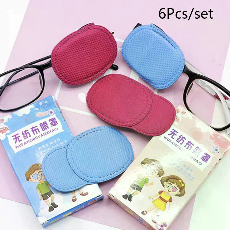6-Pack Kids Eyeglass Eye Patches | Soft Reusable Non-Woven Kids Eye Patch QXL