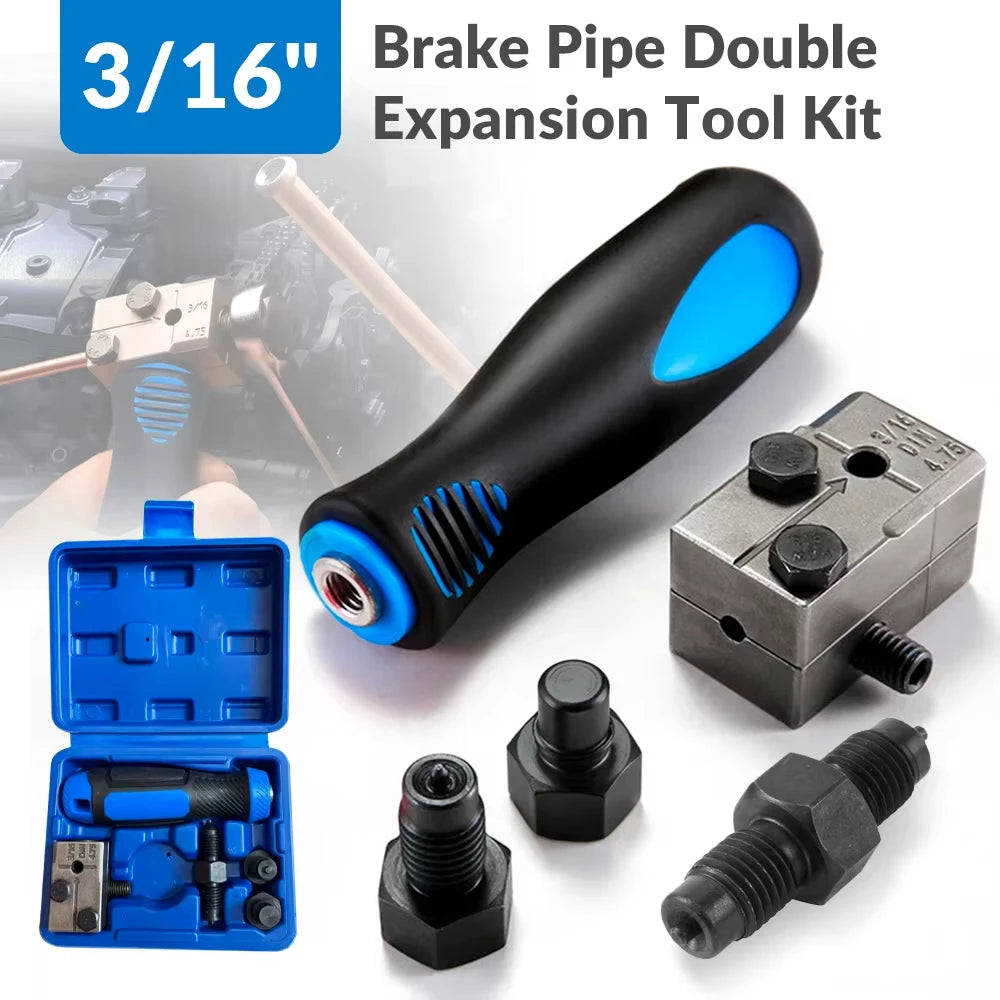 3/16" Brake Pipe Flaring Tool Kit | Single & Double Flare Brake Line Flaring Tool QXL