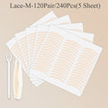 Invisible Double Eyelid Tape – Slim & Wide Waterproof Fiber Set Eyelid Shaping Tape QXL Lace-M-240pcs
