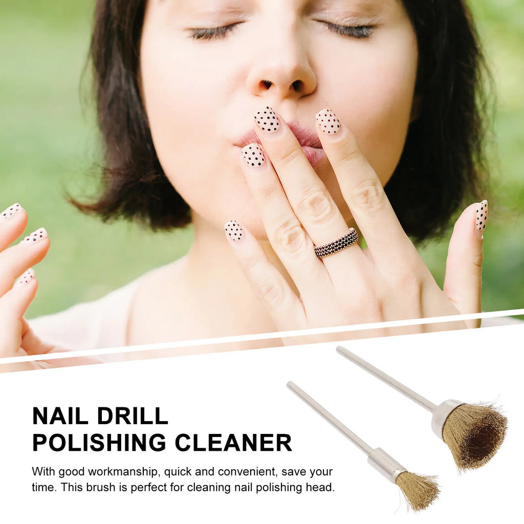 4-Pack Copper Wire Nail Drill Bit Cleaning Brush Set Nail Drill Bit Brush QXL