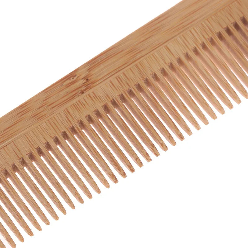 Bamboo Wooden Massage Hair Comb Set | 5 or 10 Piece Natural Wooden Hair Comb QXL