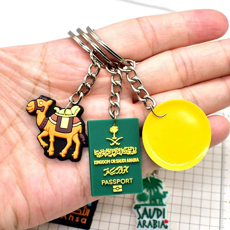 Saudi Arabia Desert Antelope PVC Keychain | Novelty Gift Novelty Keychain QXL