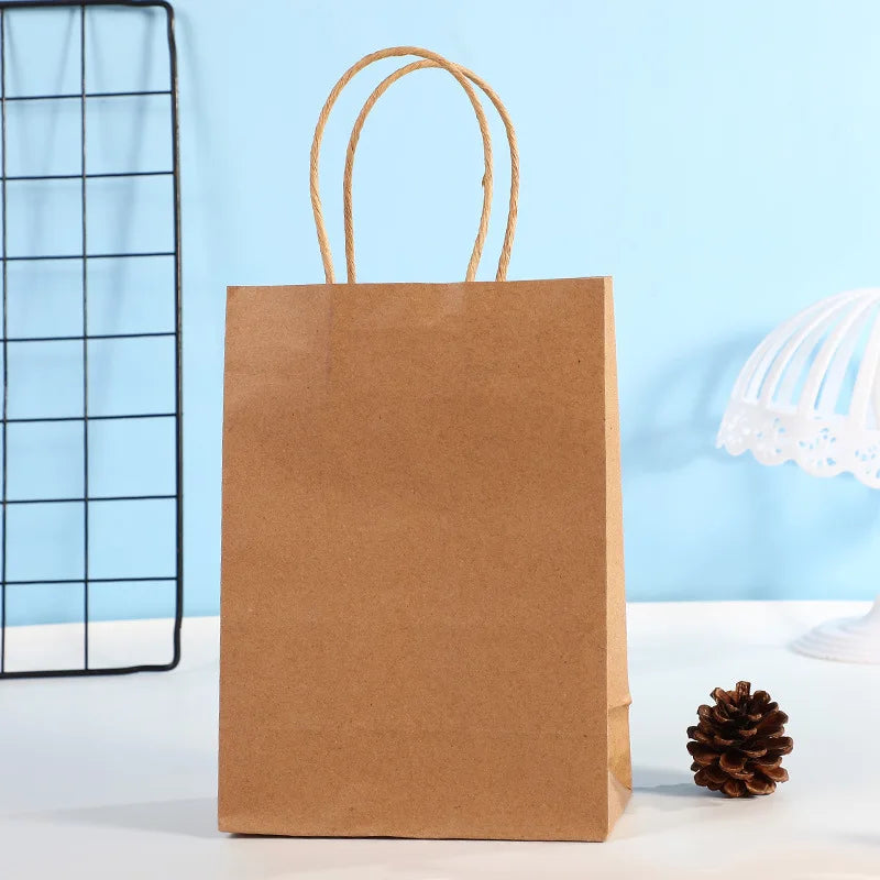 Kraft Paper Party Favor Bags with Handles | Birthday Gift Bags Party Favor Bags QXL