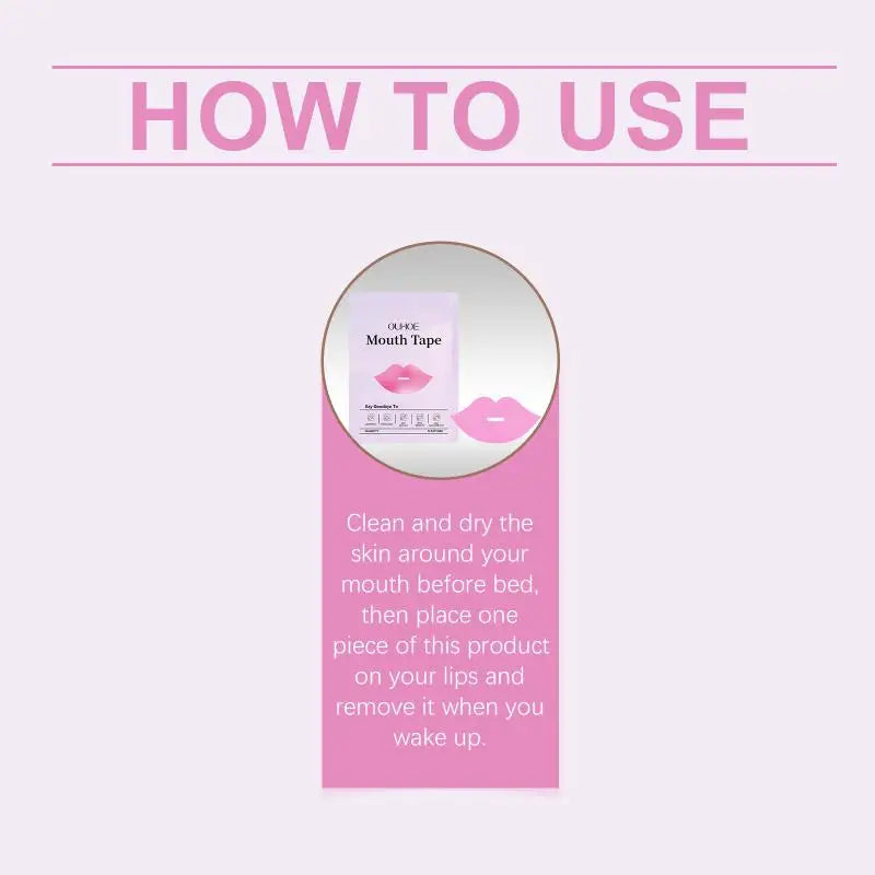 Hydrating Sleep Mouth Tape Strips | Hyaluronic Acid Lip Care Sleep Mouth Tape QXL
