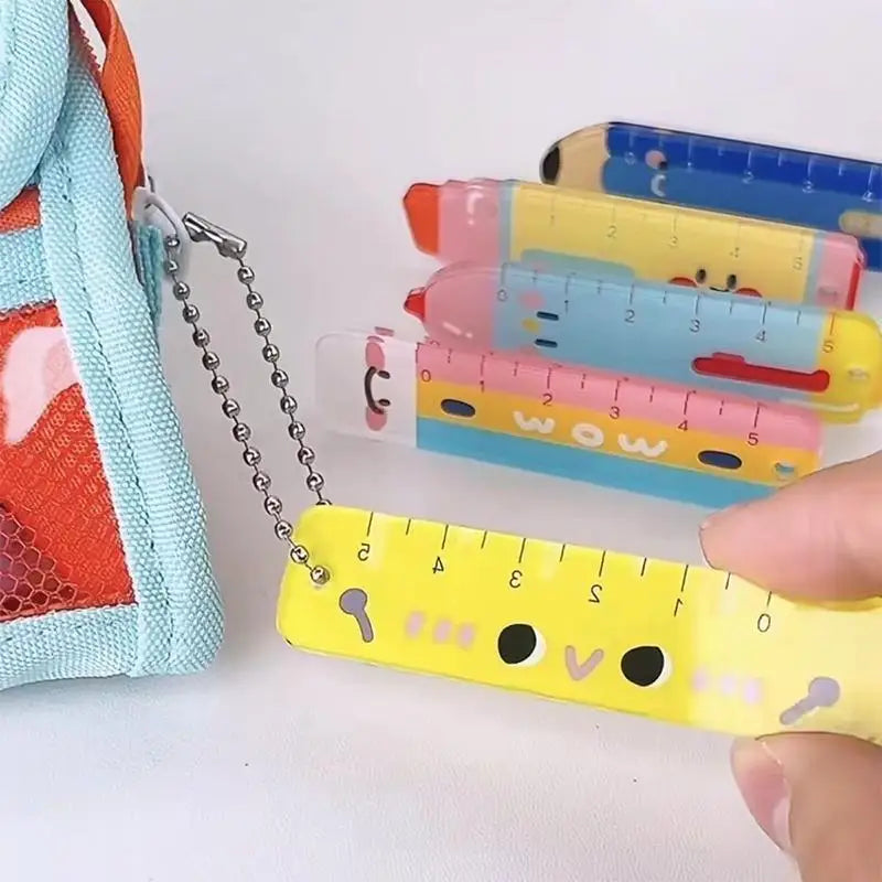 5-Pack Mini Cartoon Rulers for Kids | School Art Stationery Mini Cartoon Rulers QXL