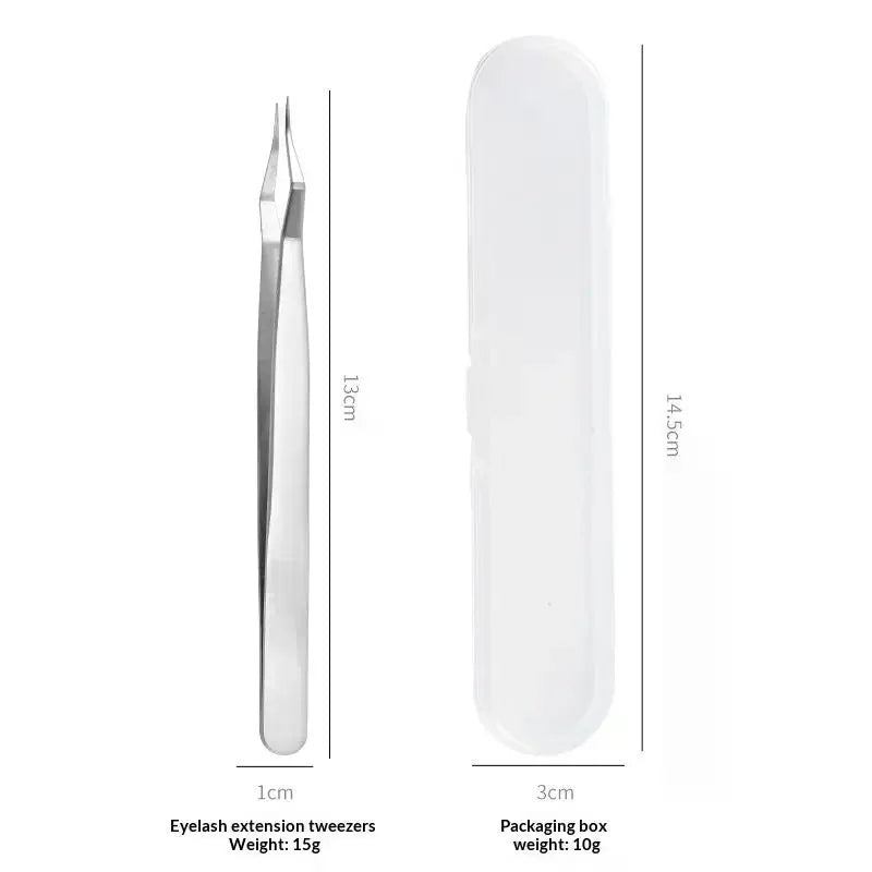 YOVIP Lash Extension Tweezers – Anti-Slip Stainless Steel Lash Extension Tweezers QXL