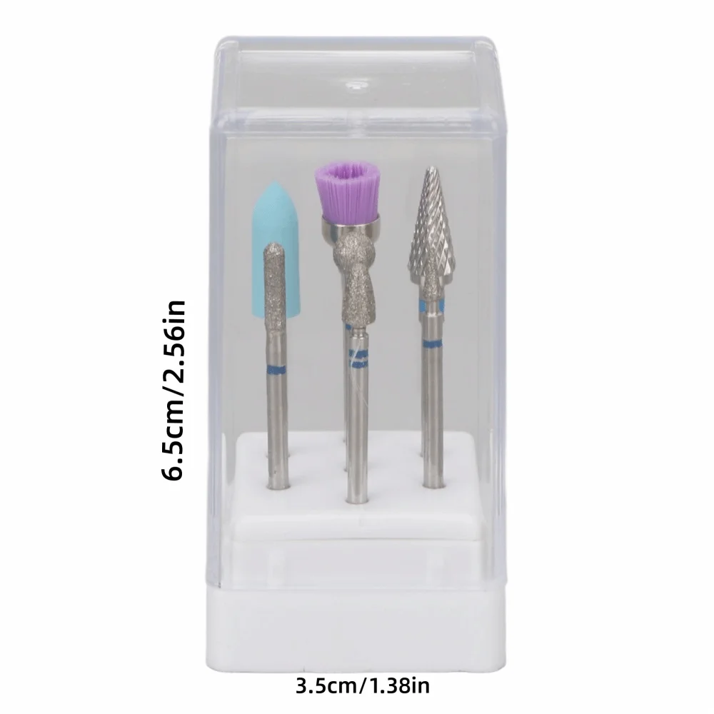7-Pc Stainless Steel Nail Drill Bit Set | Gel & Acrylic Removal Nail Drill Bit Set QXL