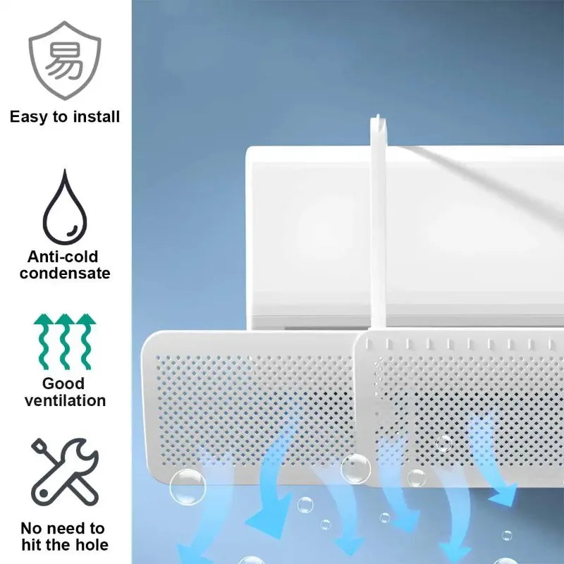 Wall-Mounted AC Wind Deflector | Honeycomb Air Baffle AC Wind Deflector QXL
