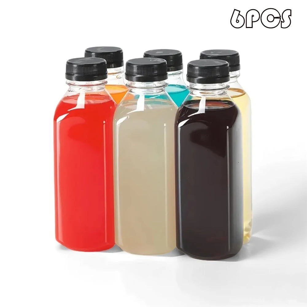 BPA-Free Reusable Juice Bottles with Lids – 5 to 16 oz Reusable Drink Bottles QXL 6PCs 150ml Plastic