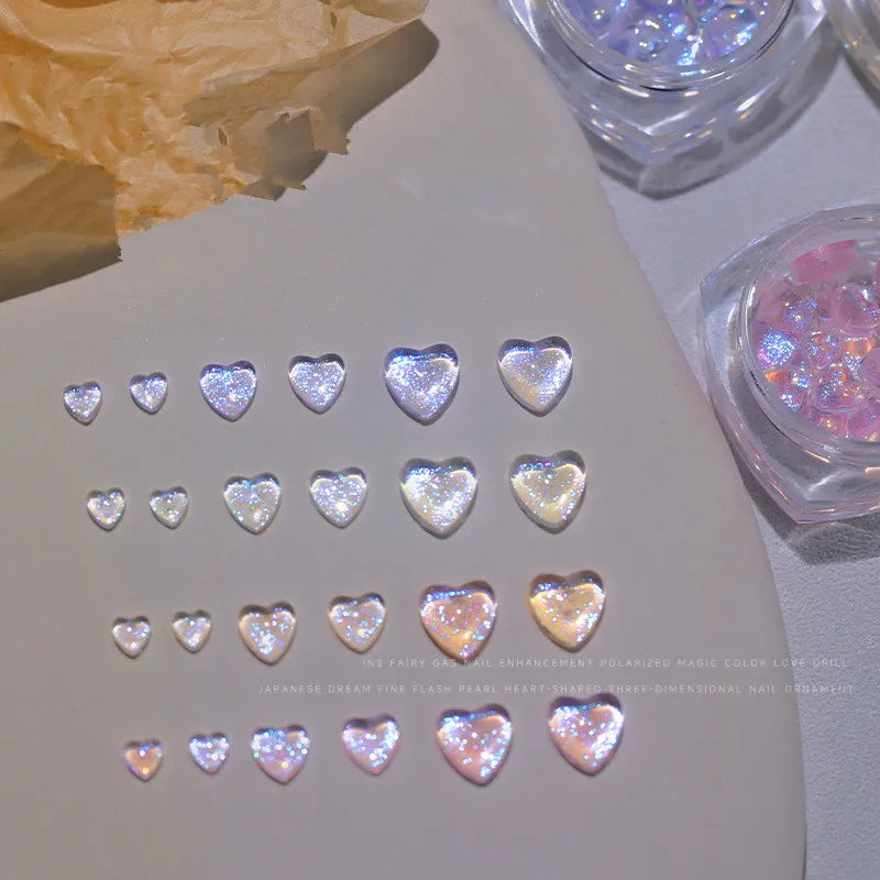 30-Pc Kawaii Heart 3D Resin Nail Art Rhinestone Charms | NAILFYOU Nail Art Charms QXL