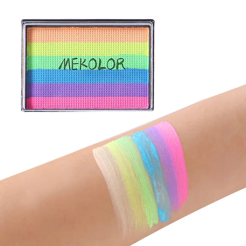 6-Color UV Glow Neon Face & Body Paint | Water-Activated UV Body Paint QXL