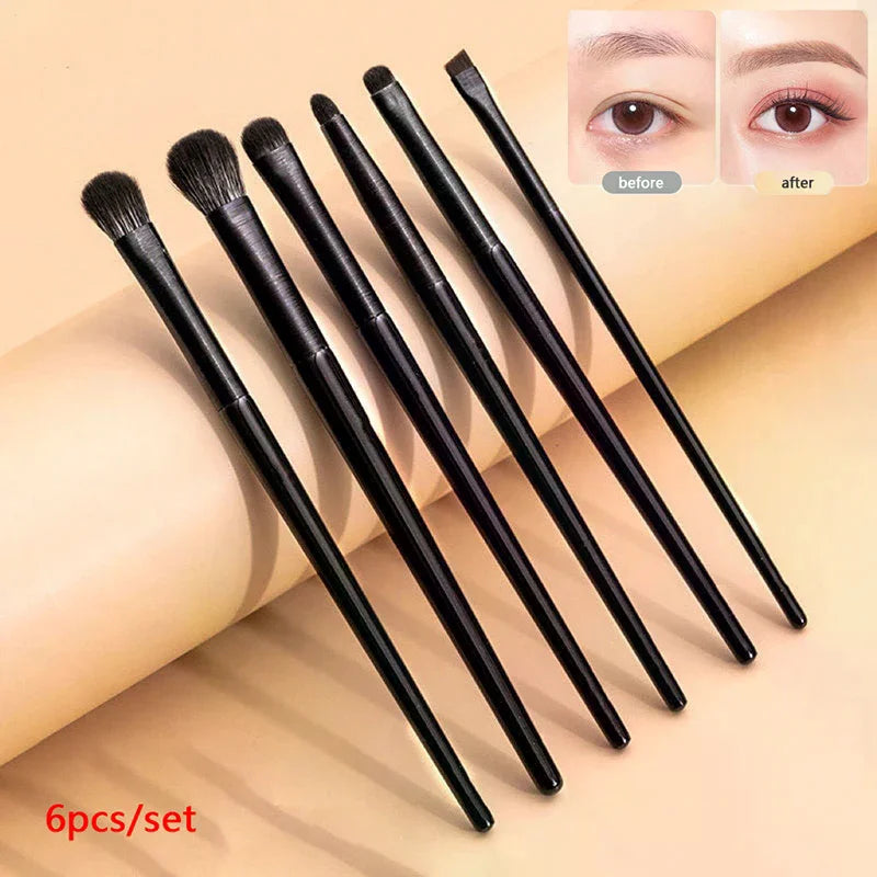 6-Piece Eye Makeup Brush Set | Eyeshadow, Liner & Brow Eye Makeup Brush Set QXL
