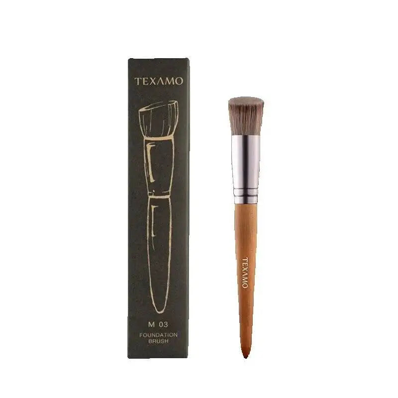 Slanted Foundation Brush | Wood Handle BB Cream Brush M03 Foundation Brush QXL