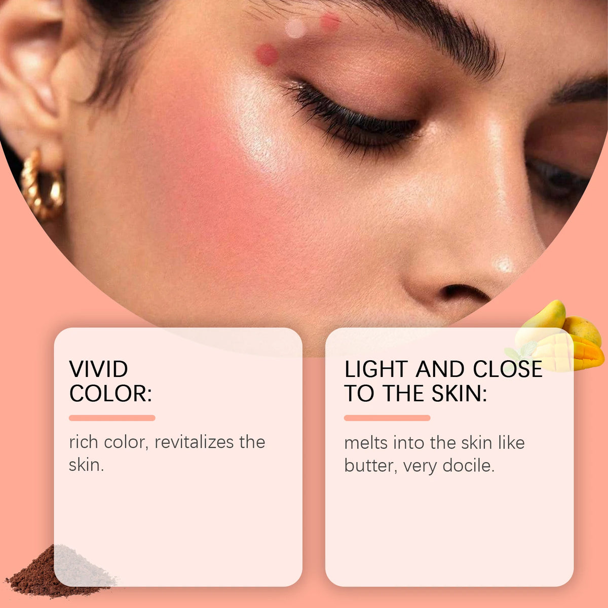 Eelhope Butter Cream Blush | Blendable Long-Lasting Cheek Color Cream Blush QXL