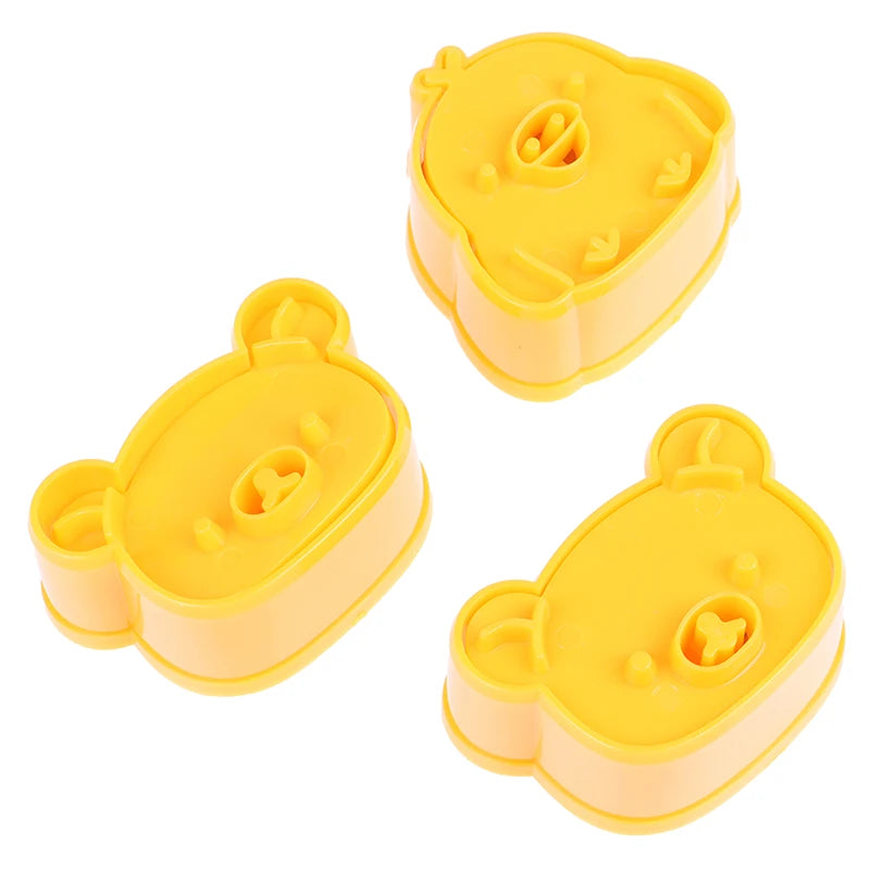 3-Piece Bear Sandwich Mold & Bread Crust Cutter Set Sandwich Mold Set QXL