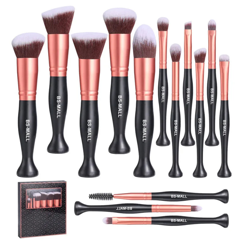 14-Piece Makeup Brush Set for Beginners – Complete Kit Makeup Brush Set QXL