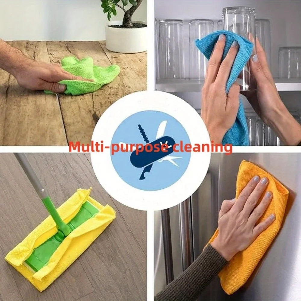 Microfiber Cleaning Cloths 5/10/15-Pack – Absorbent & Durable Microfiber Cleaning Cloth QXL