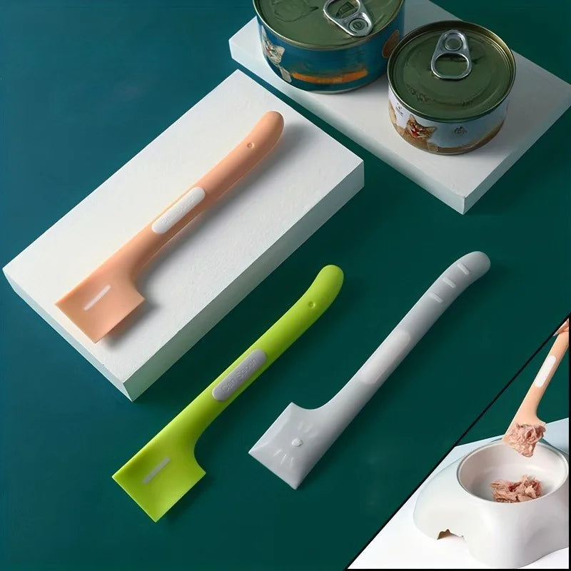 Long Handle Pet Spoon for Wet Food Mixing & Feeding | Cats & Dogs Pet Feeding Spoon QXL