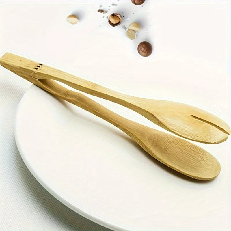 Wooden Serving Tongs – BBQ, Salad, Bread & Buffet Use Kitchen Serving Tongs QXL