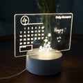 LED Message Board Night Light | USB Rechargeable Rewritable Lamp LED Night Light QXL Transparent