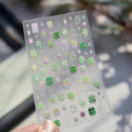 5D Nail Art Stickers – Kitten Floral Self-Adhesive Decals Nail Art Stickers QXL to5756