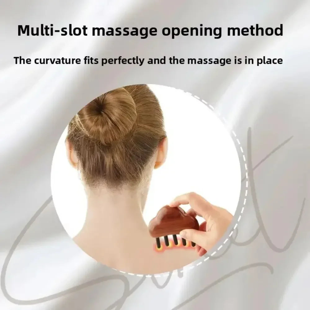 Cloud Lotus Wooden Scalp Massage Comb | Anti-Static Scalp Massage Comb QXL