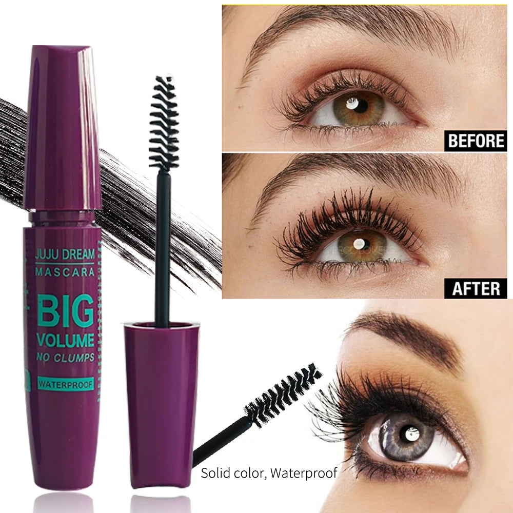 JUJU Dream 4D Black Waterproof Fiber Mascara – Volume & Length Fiber Mascara QXL