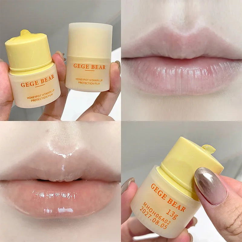 Gegebear Honey Pot Vitamin Lip Balm – Hydrating & Nourishing Vitamin Lip Balm QXL RED
