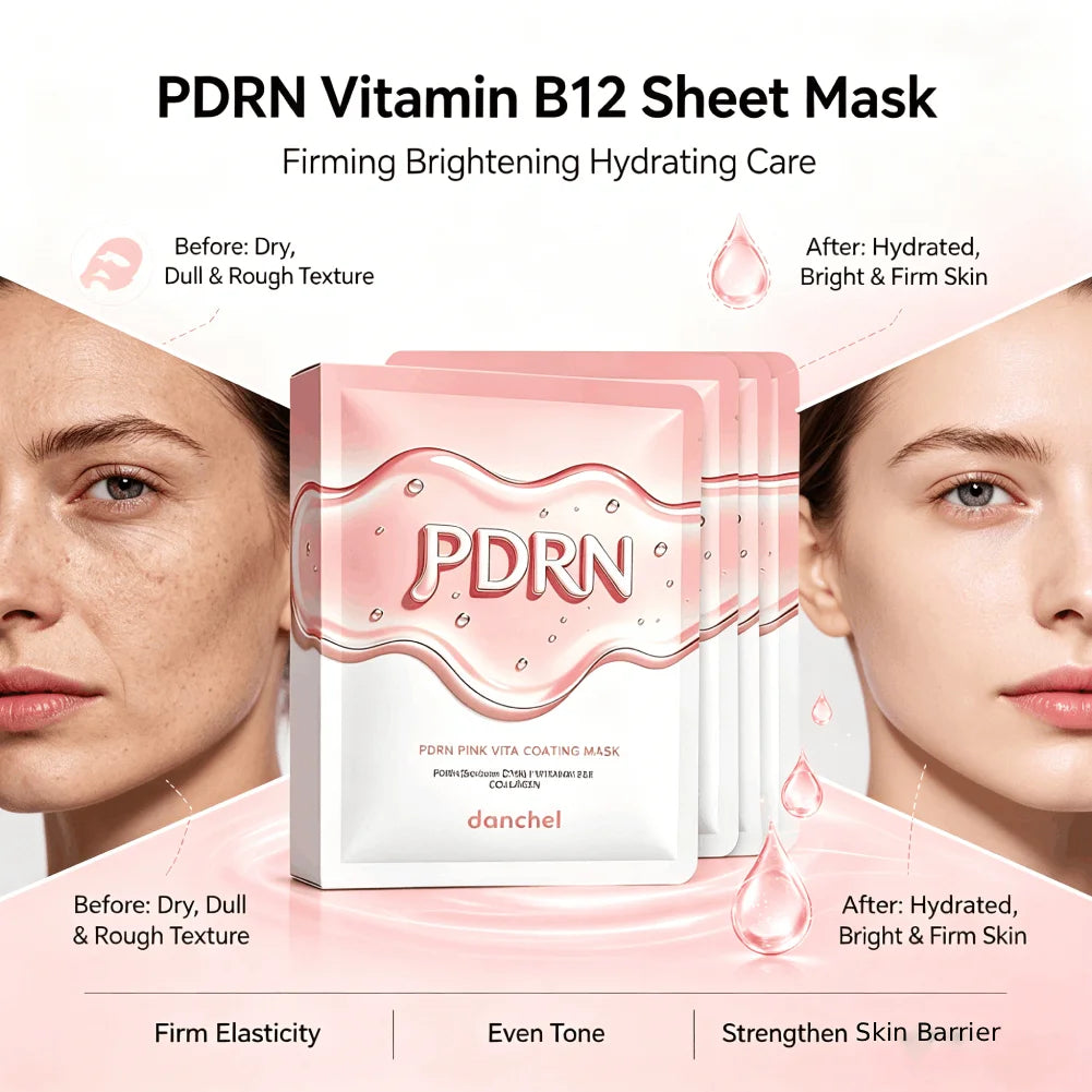 PDRN Collagen Sheet Mask 10-Pack | Hydrating & Firming Sheet Face Mask QXL