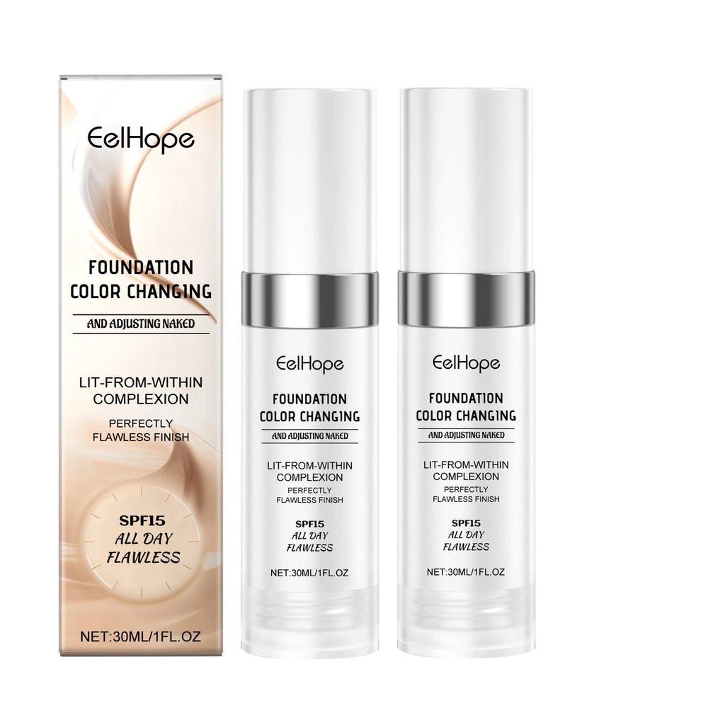 Eelhope Liquid Foundation | Light Coverage Dewy Finish 30ml Liquid Foundation QXL 2pcs X 30ml 30ml