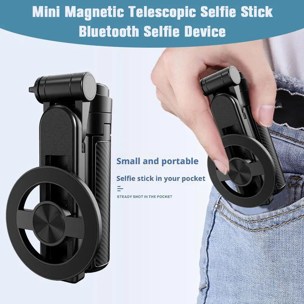 Mini Magnetic Selfie Stick Bluetooth Tripod for MagSafe Magnetic Selfie Stick QXL