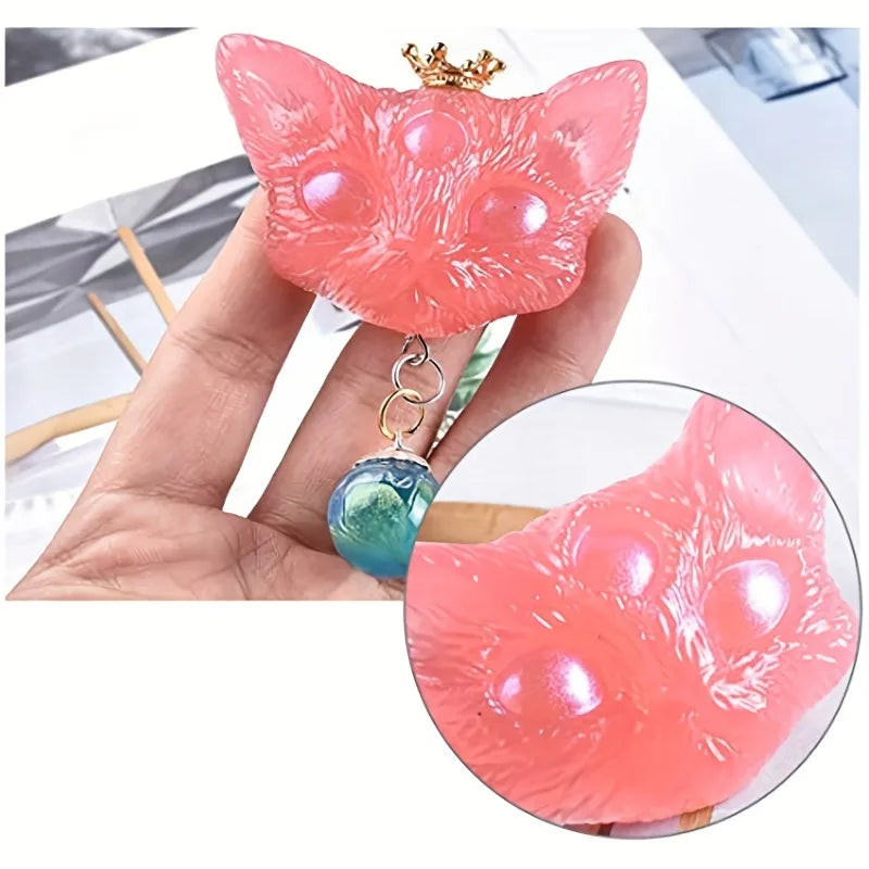 3D Devil Cat Silicone Mold | Resin, Clay, Soap & Candle Silicone Casting Mold QXL