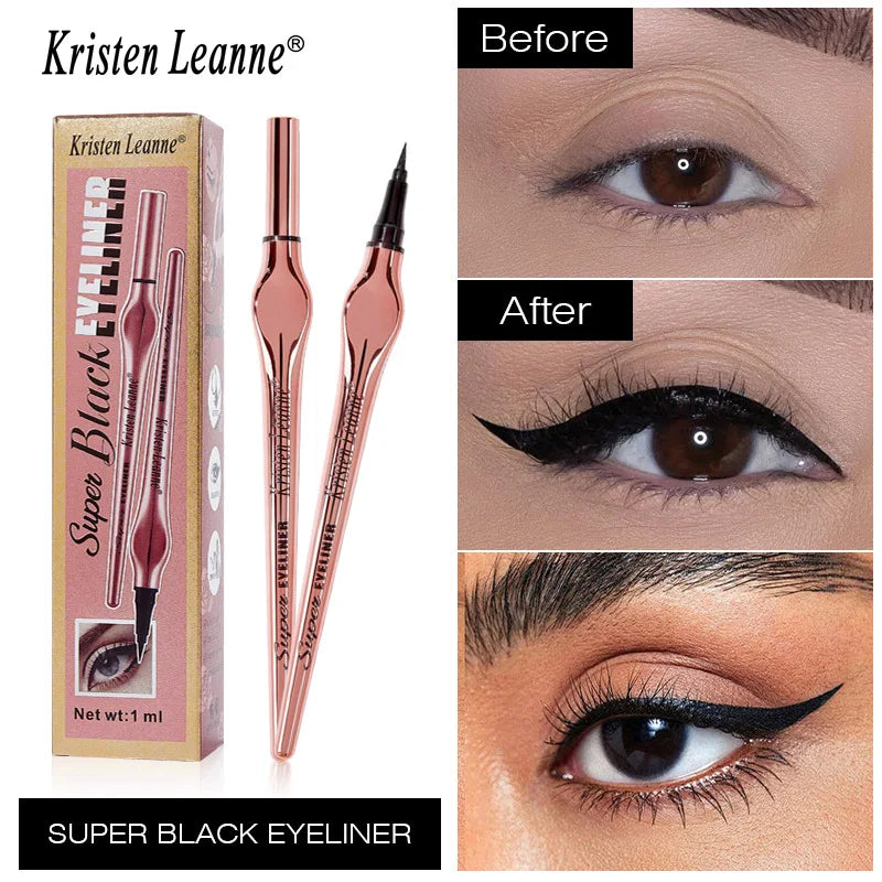 Black Matte Eyeliner Pen – Fast-Dry & Smudge-Resistant Eyeliner Pen QXL