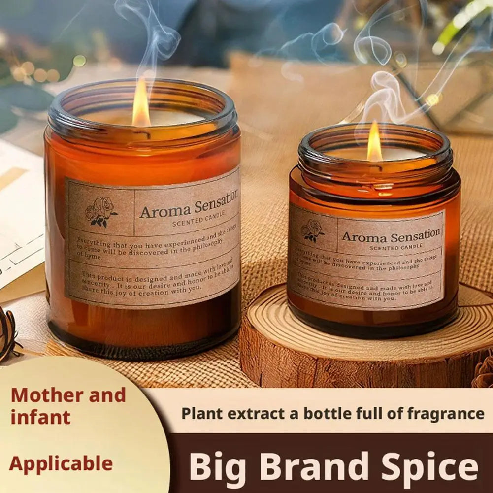 Luxury Glass Aromatherapy Candle | Soy Wax Scented Gift Aromatherapy Candle QXL