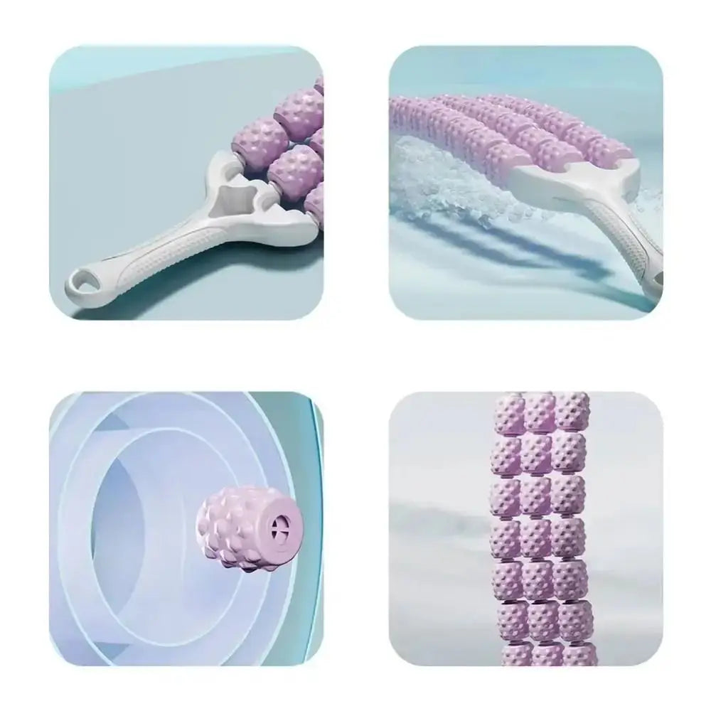 Curved 3-Row Massage Roller Stick | Non-Slip Muscle Roller Massage Roller Stick QXL