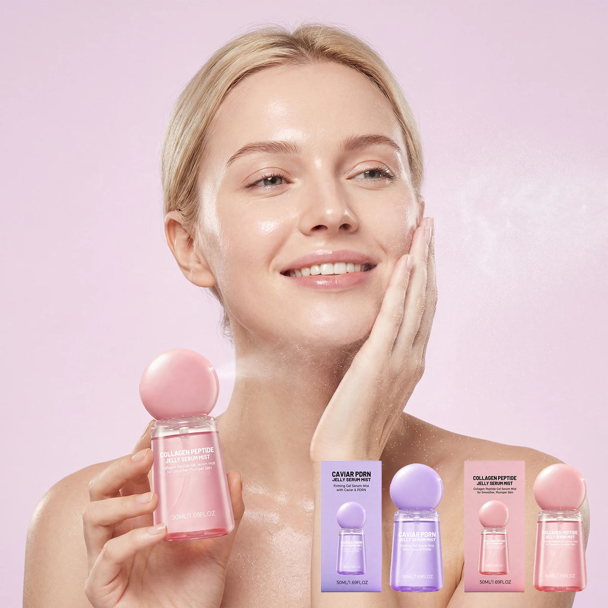 Collagen Peptide Brightening Face Mist | Hydrating Makeup Primer Hydrating Face Mist QXL
