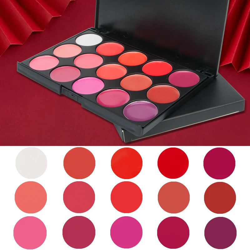 VERONNI 15-Color Matte Lipstick Palette | Long-Lasting Lip Tray Lipstick Palette QXL