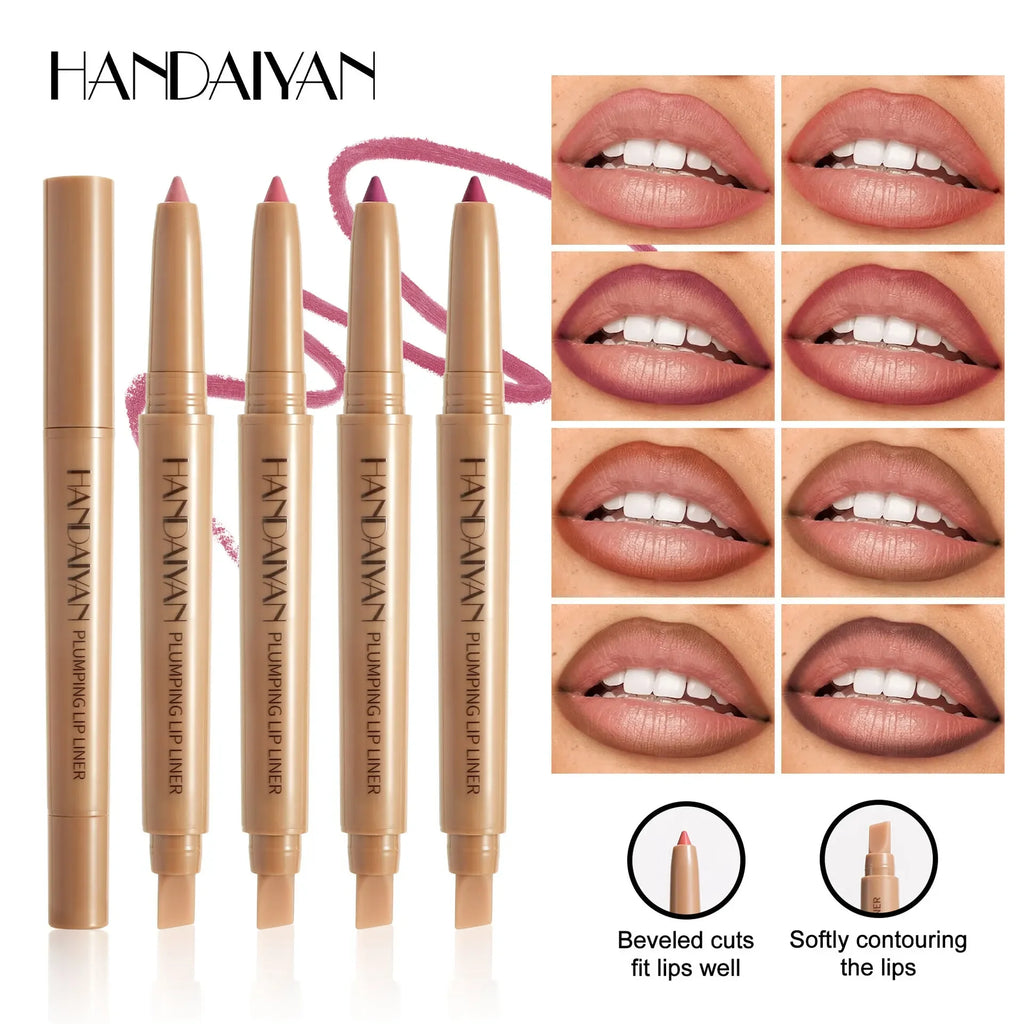 HANDAIYAN Double-Head Waterproof Matte Lip Liner with Brush Lip Liner Pen QXL