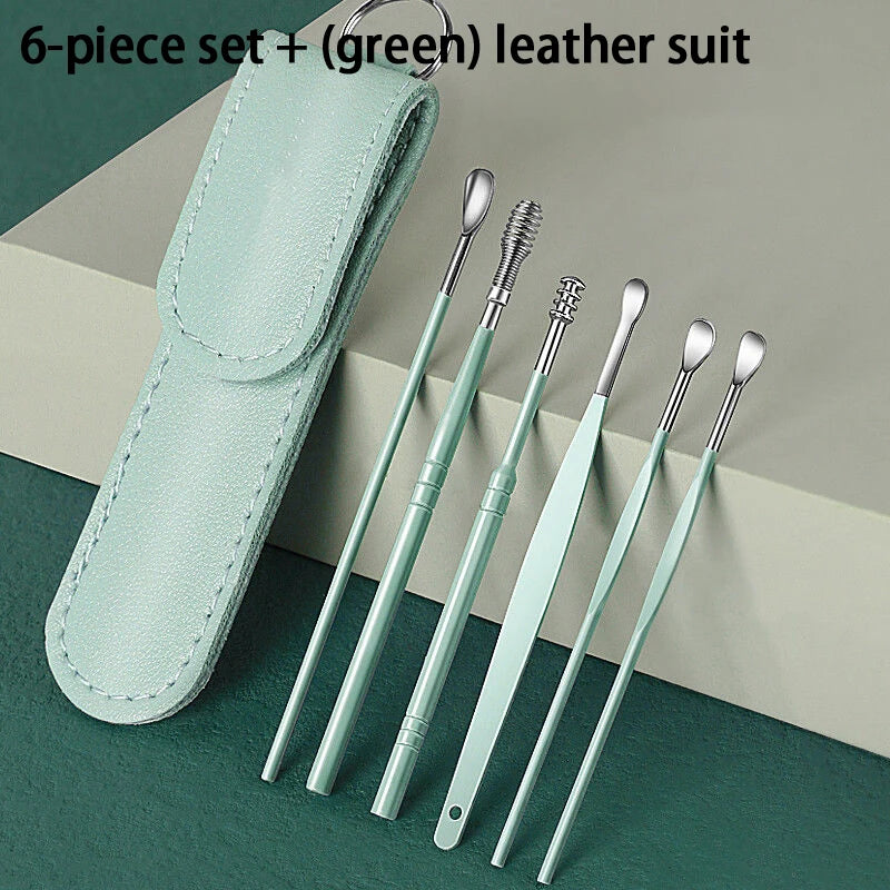 6-Piece Stainless Steel Ear Cleaning Kit | Earwax Removal Set Ear Cleaning Kit QXL A1
